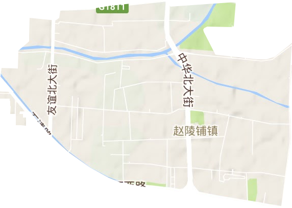 趙陵鋪鎮地形圖