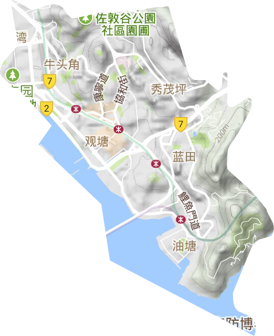 觀塘區地形圖