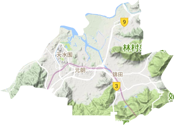 元朗區(qū)地形圖