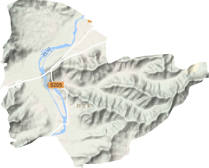 孫莊鄉地形圖
