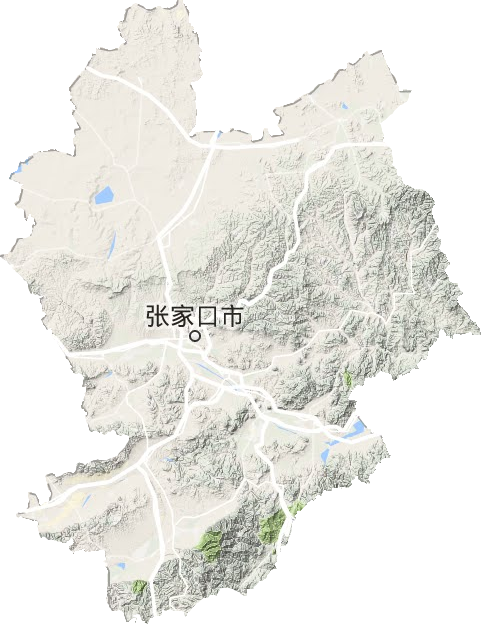 張家口市地形圖