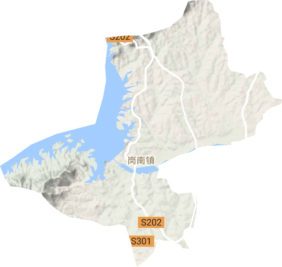 崗南鎮地形圖