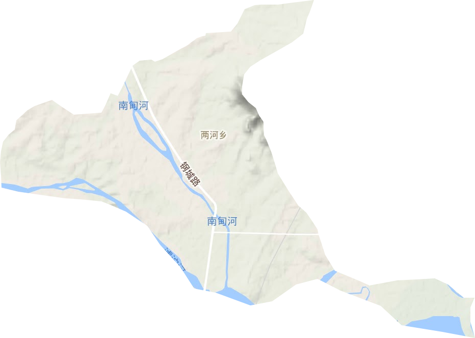 兩河鄉(xiāng)地形圖