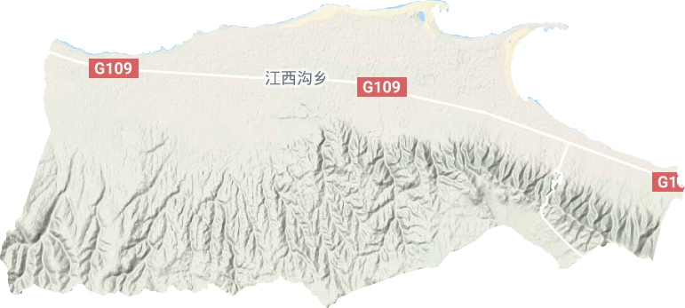 江西溝鄉地形圖