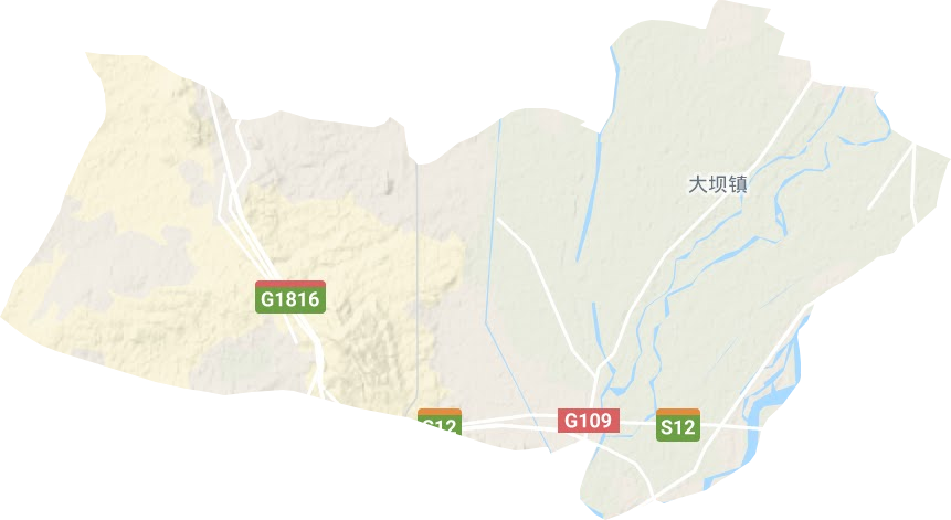 大壩鎮(zhèn)地形圖