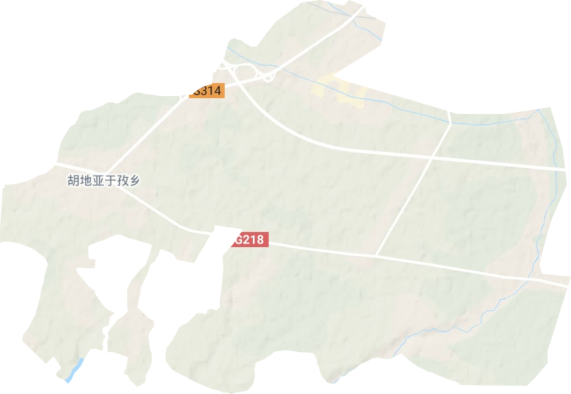 胡地于孜鄉地形圖