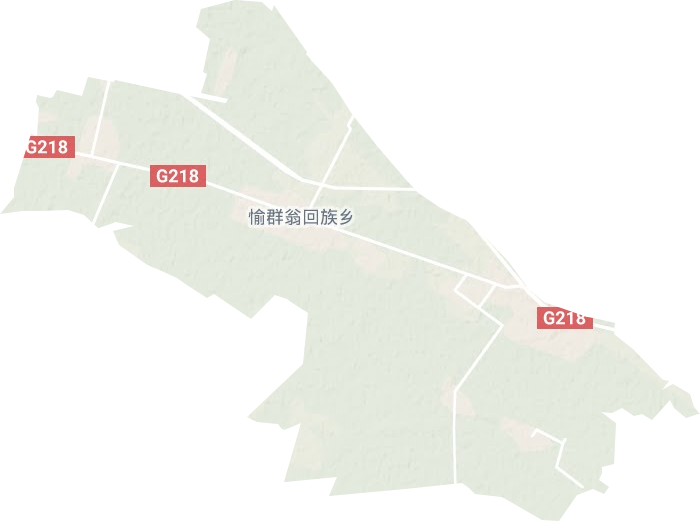 愉群翁回族鄉地形圖