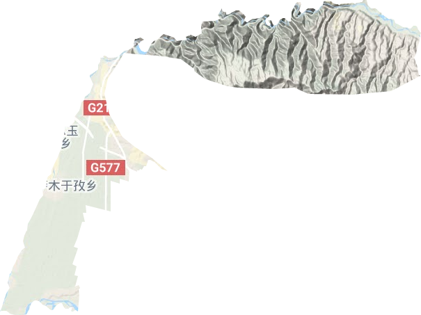 薩木于孜鄉(xiāng)地形圖