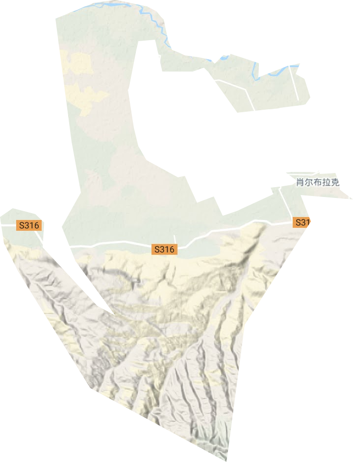 肖爾布拉克鎮地形圖
