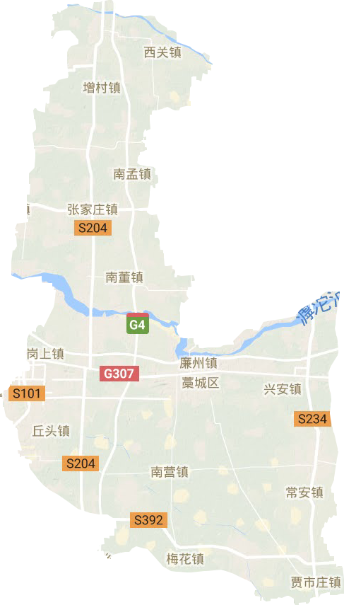 藁城區(qū)地形圖