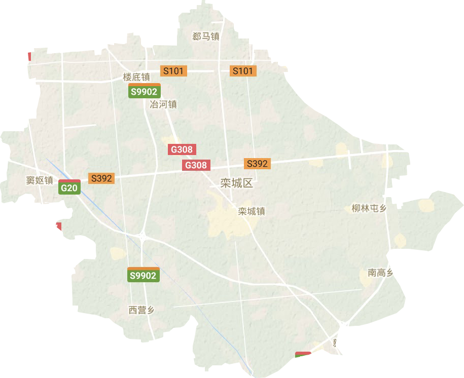 欒城區地形圖