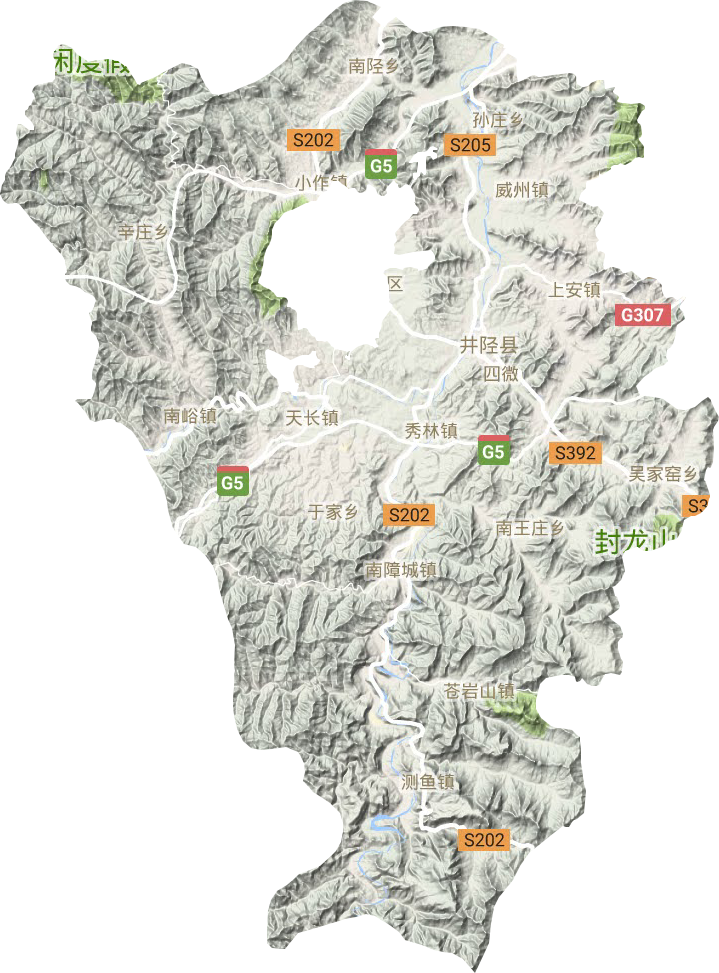 井陘縣地形圖