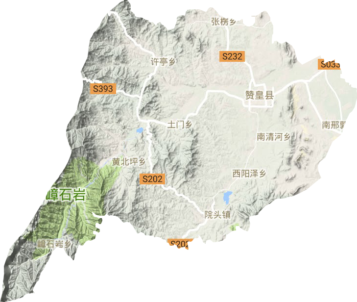 贊皇縣地形圖