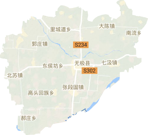 無極縣地形圖