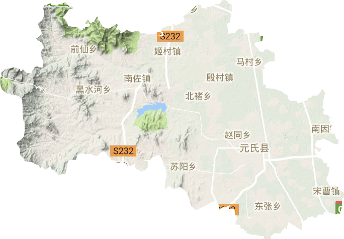 元氏縣地形圖