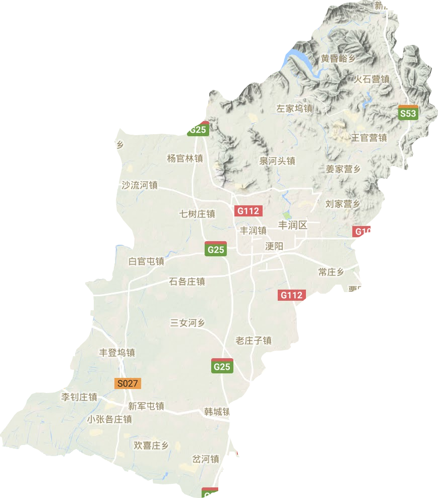 豐潤區地形圖
