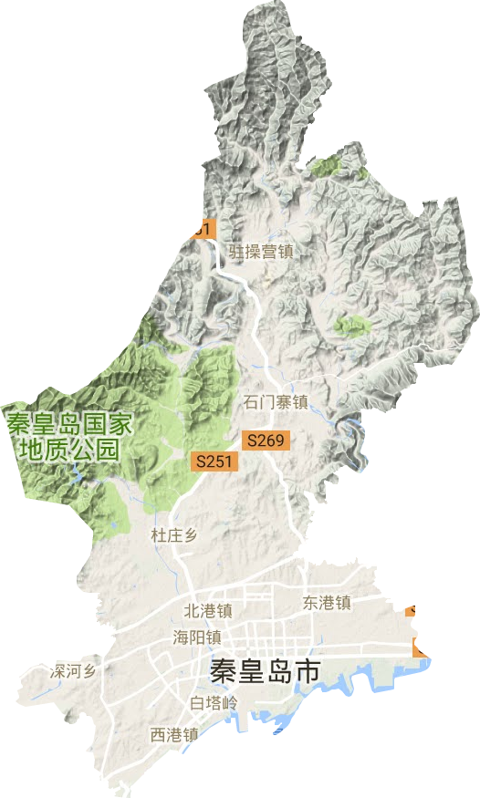 海港區(qū)地形圖