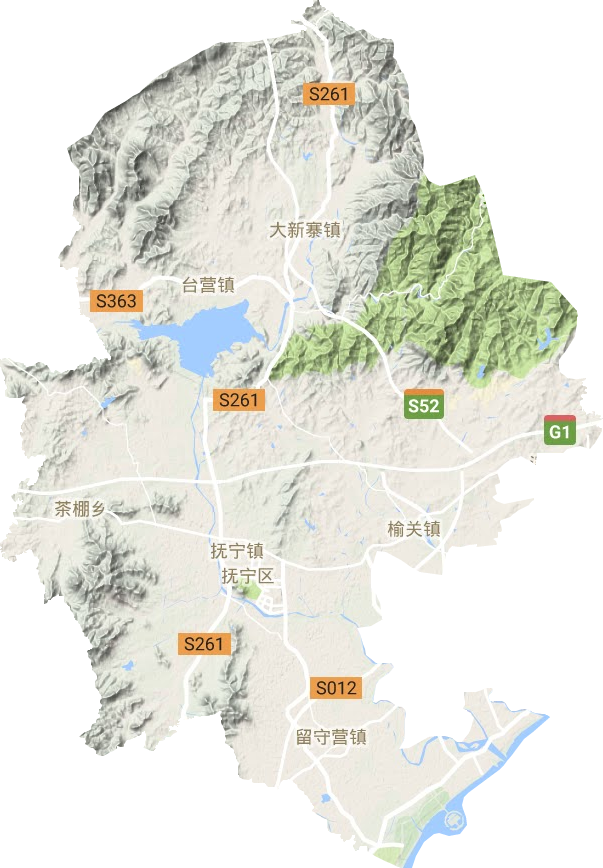 撫寧區(qū)地形圖