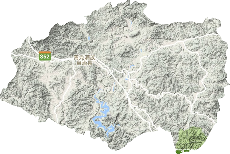 青龍滿族自治縣地形圖