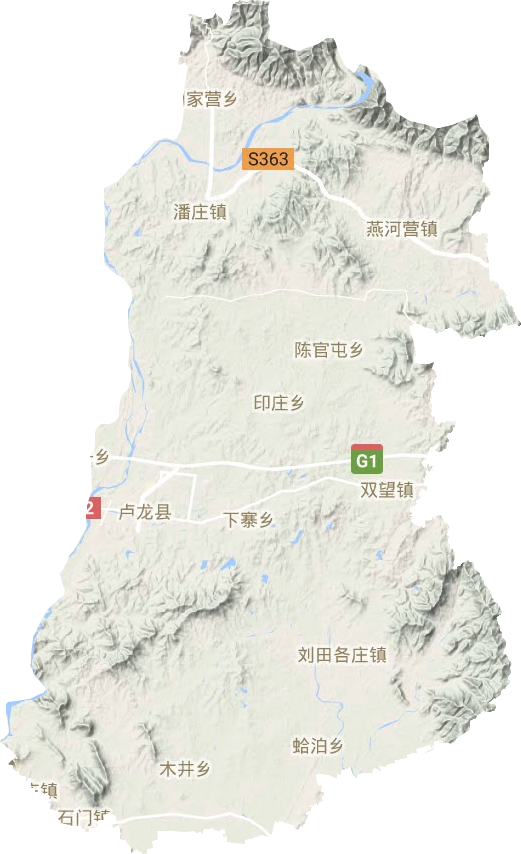 盧龍縣地形圖
