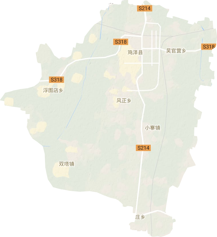 雞澤縣地形圖