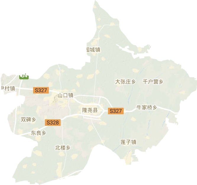 隆堯縣地形圖