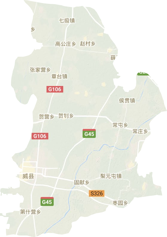 威縣地形圖