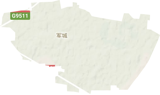 軍城街道地形圖