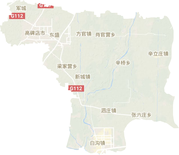 高碑店市地形圖