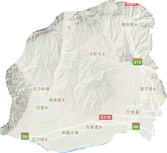 萬全區地形圖