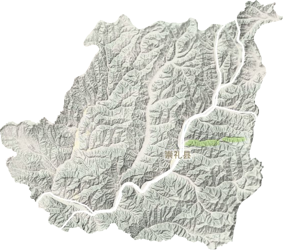 崇禮區(qū)地形圖