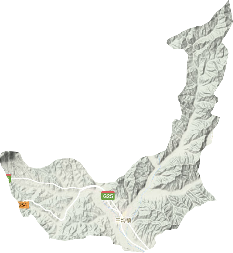 三溝鎮地形圖