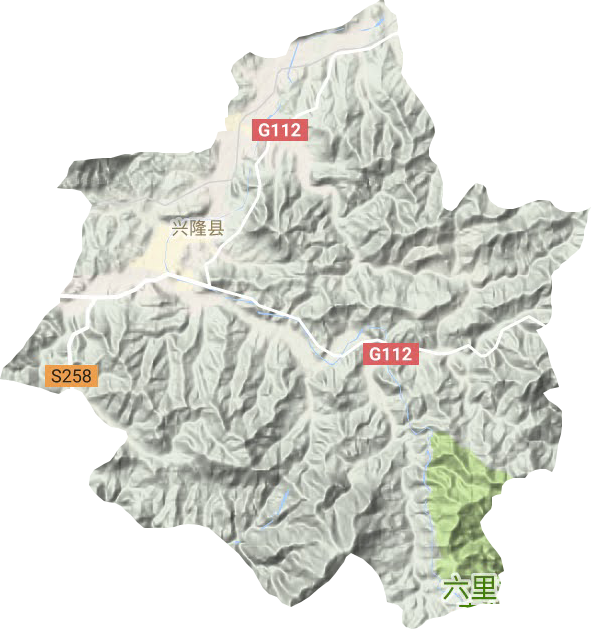 興隆鎮地形圖