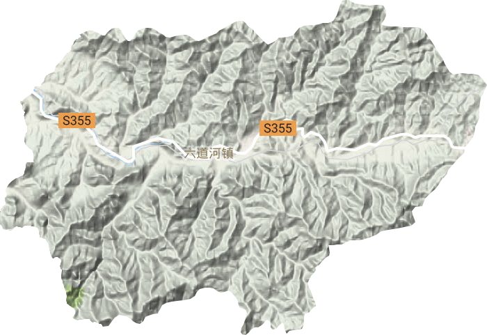 六道河鎮(zhèn)地形圖