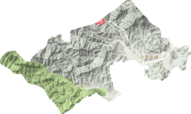 北營房鎮地形圖
