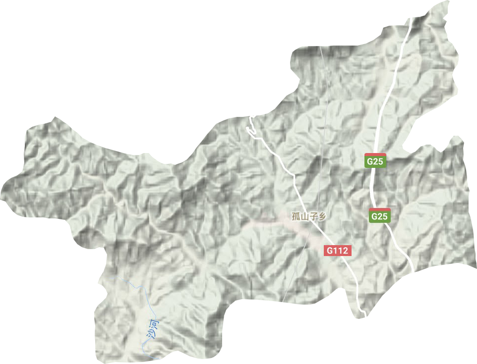 孤山子鎮地形圖