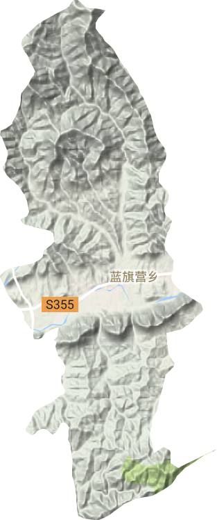 藍旗營鎮地形圖