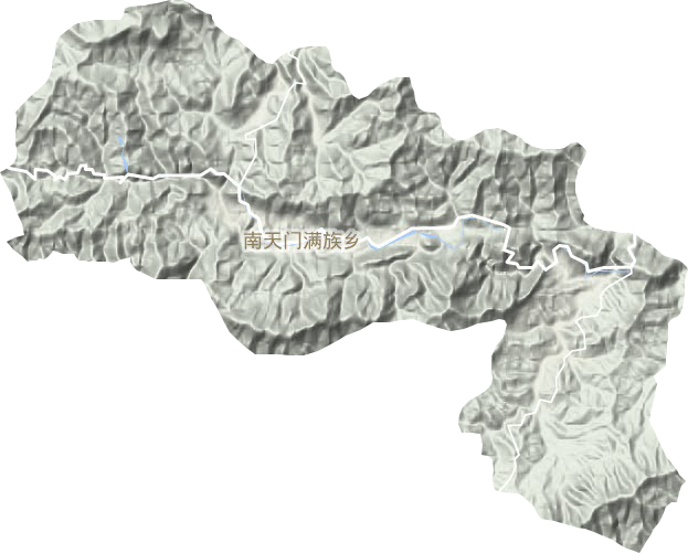 南天門滿族鄉地形圖