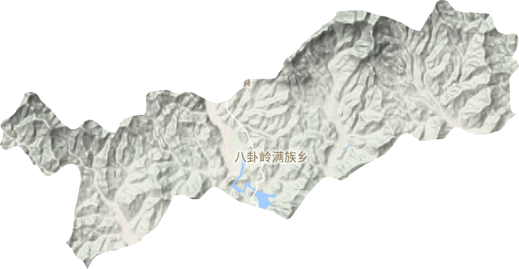 八卦嶺滿族鄉地形圖