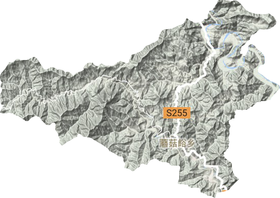 蘑菇峪鄉地形圖