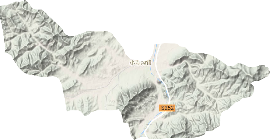 小寺溝鎮地形圖