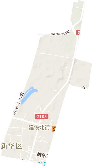 建設(shè)北街街道地形圖