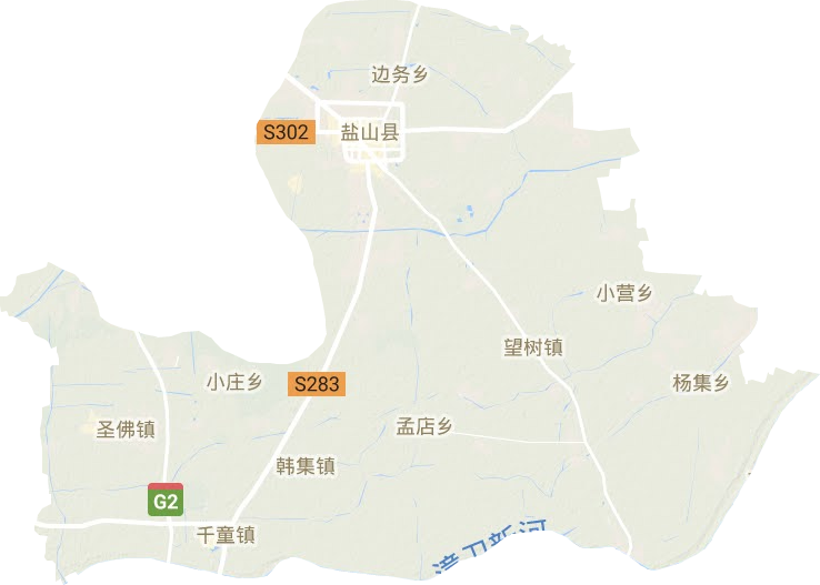 鹽山縣地形圖