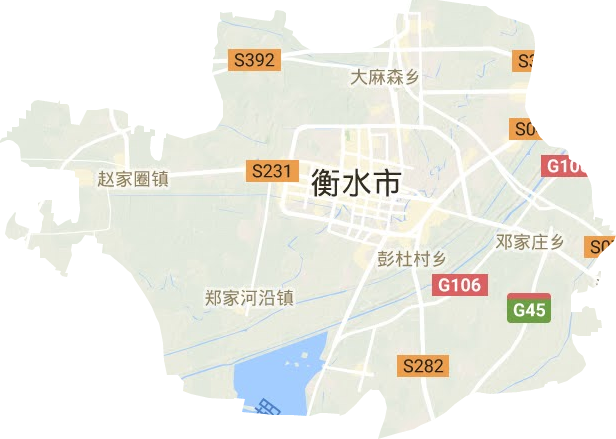 桃城區(qū)地形圖