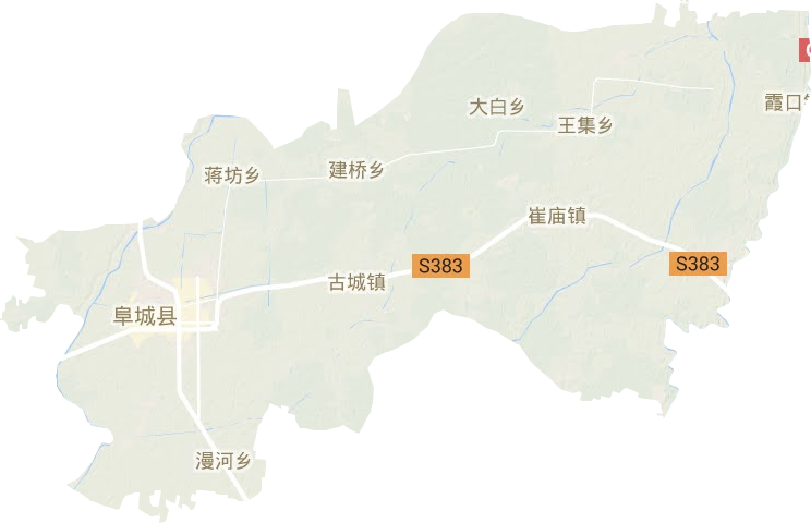 阜城縣地形圖