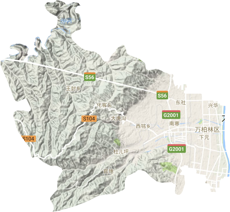 萬柏林區地形圖