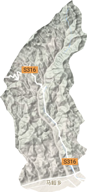 馬峪鄉地形圖
