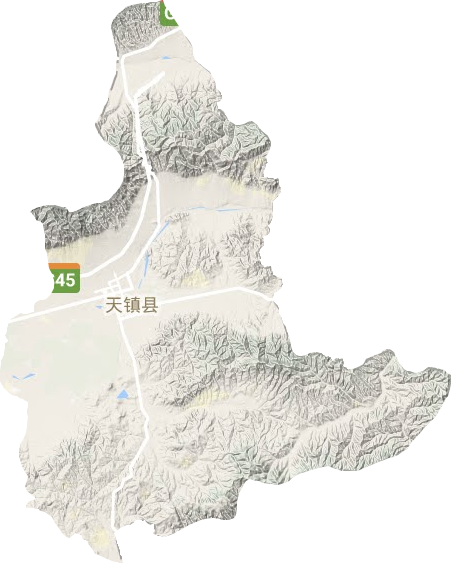 天鎮縣地形圖