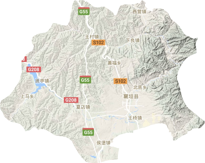 襄垣縣地形圖
