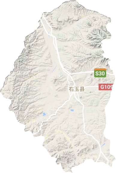 右玉縣地形圖
